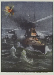 Daring Night Raid of Our Torpedo Boats Inside the Dardanelles Strait Amid Enemy Fire